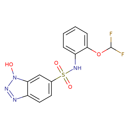 FC(Oc1ccccc1NS(=O)(=O)c1ccc2c(c1)n(O)nn2)F