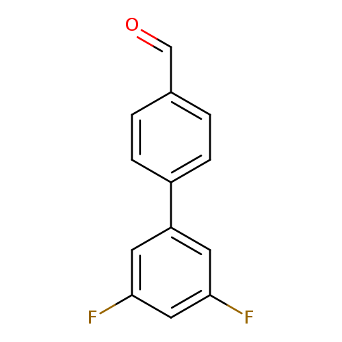 O=Cc1ccc(cc1)c1cc(F)cc(c1)F