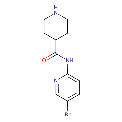 O=C(C1CCNCC1)Nc1ccc(cn1)Br