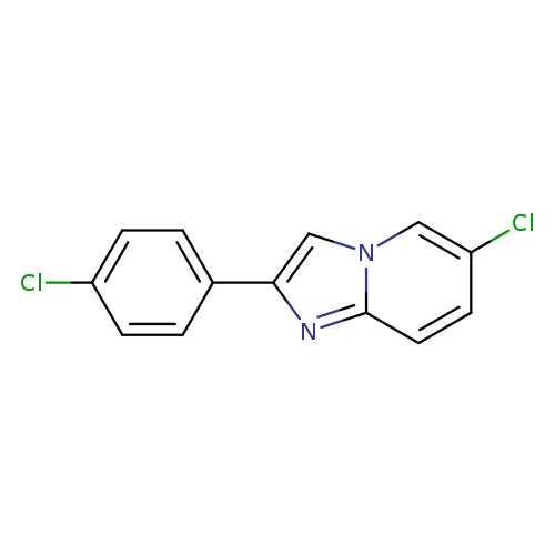 Clc1ccc(cc1)c1nc2n(c1)cc(cc2)Cl