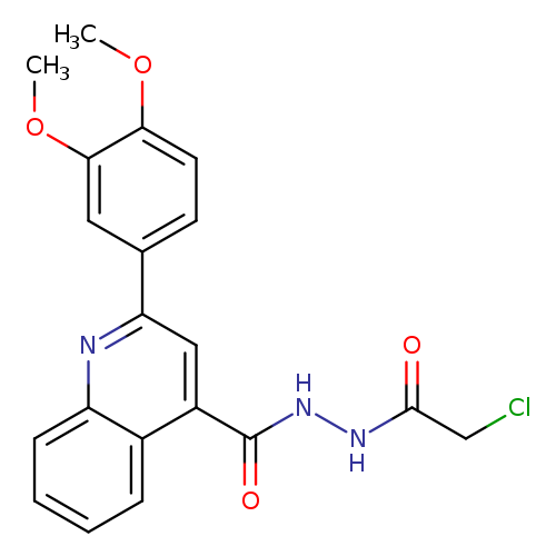 ClCC(=O)NNC(=O)c1cc(nc2c1cccc2)c1ccc(c(c1)OC)OC