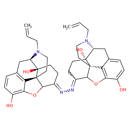 C=CCN1CC[C@@]23[C@@]4([C@H]1Cc1c3c(OC2C(=NN=C2CC[C@@]3([C@@]56C2Oc2c6c(C[C@H]3N(CC5)CC=C)ccc2O)O)CC4)c(cc1)O)O
