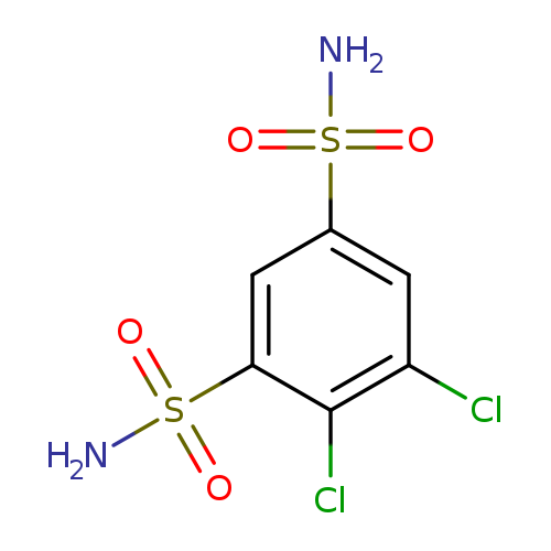 Clc1cc(cc(c1Cl)S(=O)(=O)N)S(=O)(=O)N