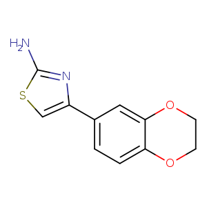 Nc1scc(n1)c1ccc2c(c1)OCCO2