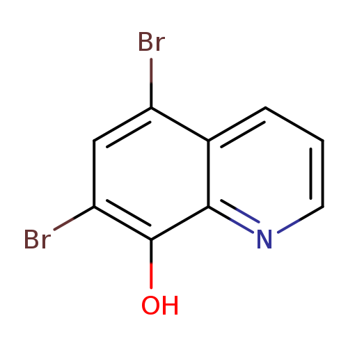 Brc1cc(Br)c2c(c1O)nccc2