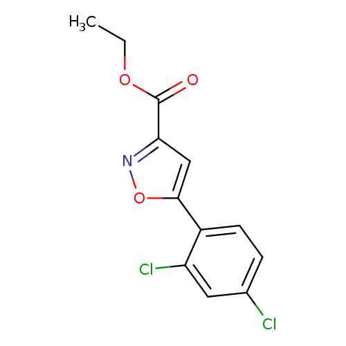 CCOC(=O)c1noc(c1)c1ccc(cc1Cl)Cl