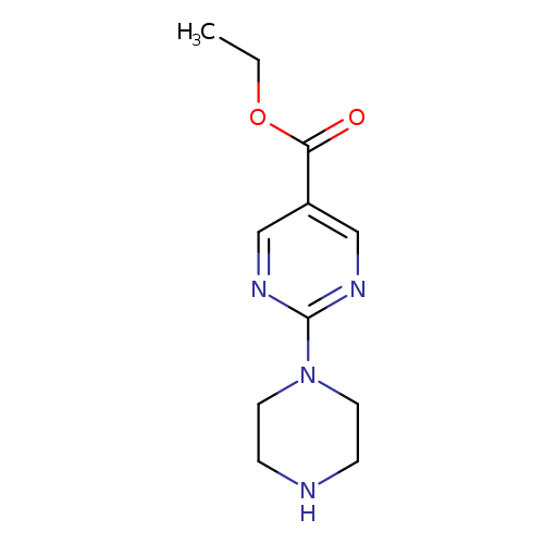 CCOC(=O)c1cnc(nc1)N1CCNCC1