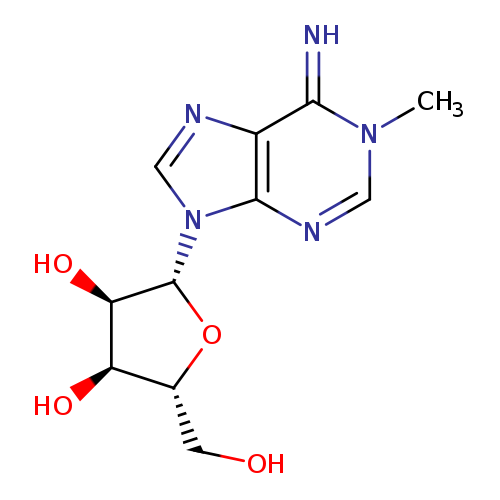 OC[C@H]1O[C@H]([C@@H]([C@@H]1O)O)n1cnc2c1ncn(c2=N)C