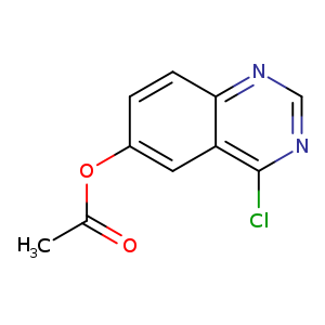 CC(=O)Oc1ccc2c(c1)c(Cl)ncn2