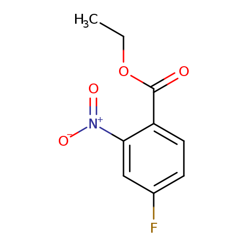 CCOC(=O)c1ccc(cc1[N+](=O)[O-])F