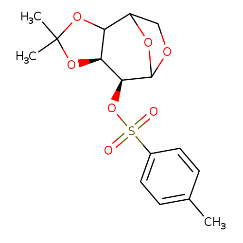 Cc1ccc(cc1)S(=O)(=O)O[C@@H]1C2OCC(O2)C2[C@@H]1OC(O2)(C)C