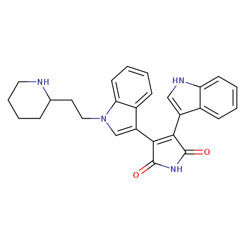 O=C1NC(=O)C(=C1c1cn(c2c1cccc2)CCC1CCCCN1)c1c[nH]c2c1cccc2