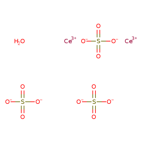 [O-]S(=O)(=O)[O-].[O-]S(=O)(=O)[O-].[O-]S(=O)(=O)[O-].O.[Ce+3].[Ce+3]