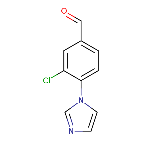 O=Cc1ccc(c(c1)Cl)n1cncc1