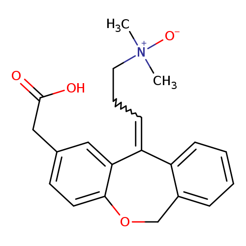 OC(=O)Cc1ccc2c(c1)C(=CCC[N+](C)(C)[O-])c1ccccc1CO2