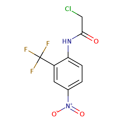 ClCC(=O)Nc1ccc(cc1C(F)(F)F)[N+](=O)[O-]