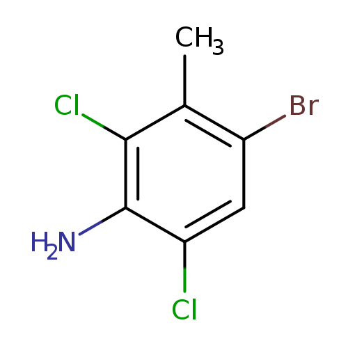 Clc1cc(Br)c(c(c1N)Cl)C