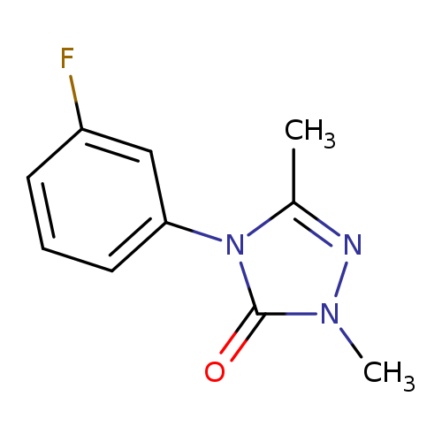 Fc1cccc(c1)n1c(C)nn(c1=O)C