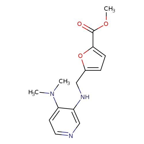 COC(=O)c1ccc(o1)CNc1cnccc1N(C)C