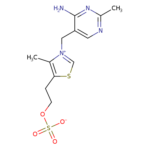 Cc1ncc(c(n1)N)C[n+]1csc(c1C)CCOS(=O)(=O)[O-]