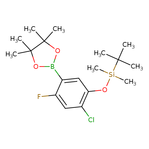 Fc1cc(Cl)c(cc1B1OC(C(O1)(C)C)(C)C)O[Si](C(C)(C)C)(C)C