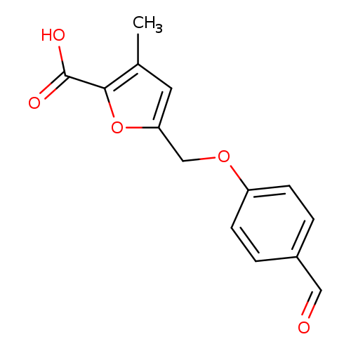 O=Cc1ccc(cc1)OCc1cc(c(o1)C(=O)O)C