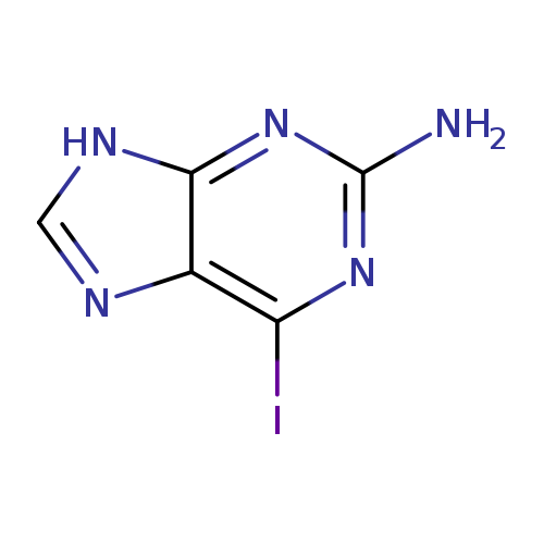 Nc1nc(I)c2c(n1)[nH]cn2