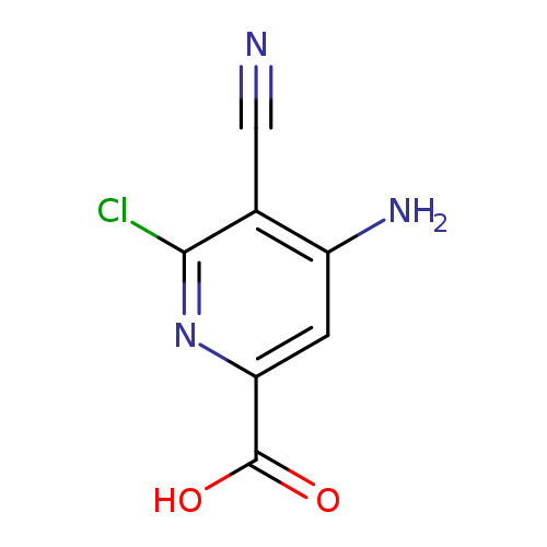 N#Cc1c(N)cc(nc1Cl)C(=O)O