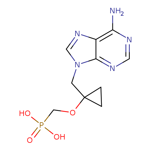 Nc1ncnc2c1ncn2CC1(CC1)OCP(=O)(O)O