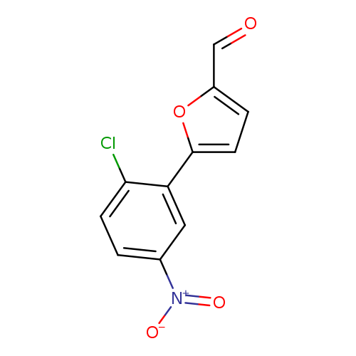 O=Cc1ccc(o1)c1cc(ccc1Cl)[N+](=O)[O-]