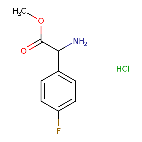 COC(=O)C(c1ccc(cc1)F)N.Cl