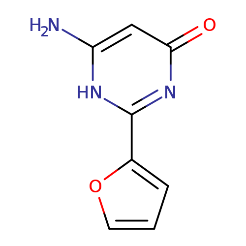 O=c1cc(N)[nH]c(n1)c1ccco1