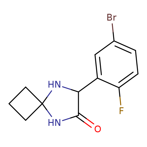 O=C1NC2(NC1c1cc(Br)ccc1F)CCC2