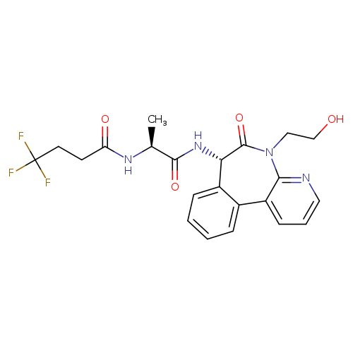 OCCN1C(=O)[C@@H](NC(=O)[C@@H](NC(=O)CCC(F)(F)F)C)c2c(c3c1nccc3)cccc2