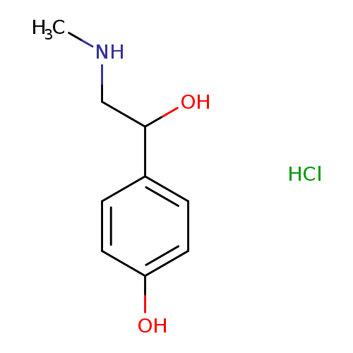 CNCC(c1ccc(cc1)O)O.Cl