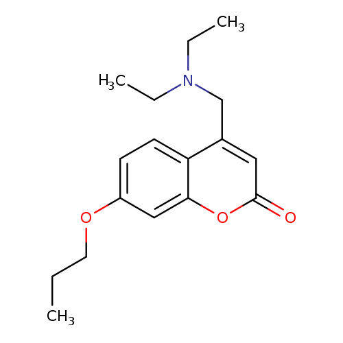 CCCOc1ccc2c(c1)oc(=O)cc2CN(CC)CC
