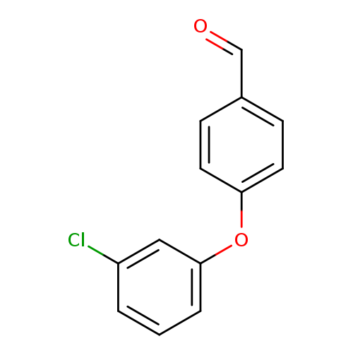 O=Cc1ccc(cc1)Oc1cccc(c1)Cl
