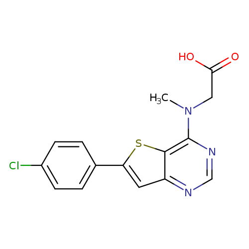 OC(=O)CN(c1ncnc2c1sc(c2)c1ccc(cc1)Cl)C