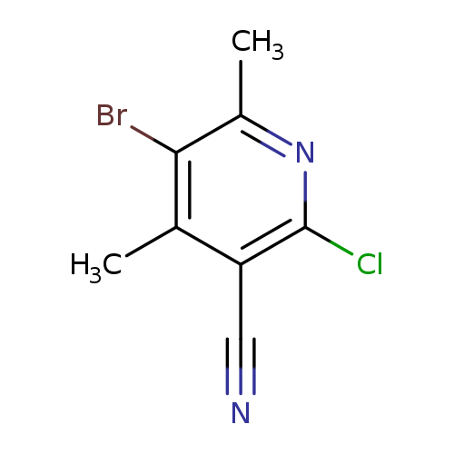 N#Cc1c(Cl)nc(c(c1C)Br)C