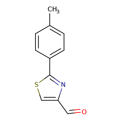 O=Cc1csc(n1)c1ccc(cc1)C