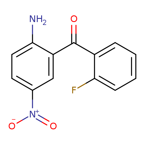 Nc1ccc(cc1C(=O)c1ccccc1F)[N+](=O)[O-]