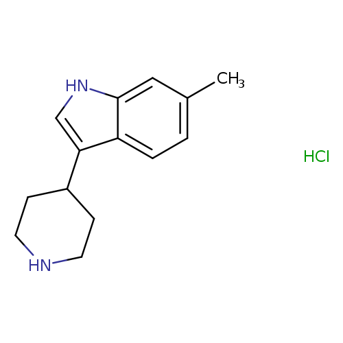 Cc1ccc2c(c1)[nH]cc2C1CCNCC1.Cl