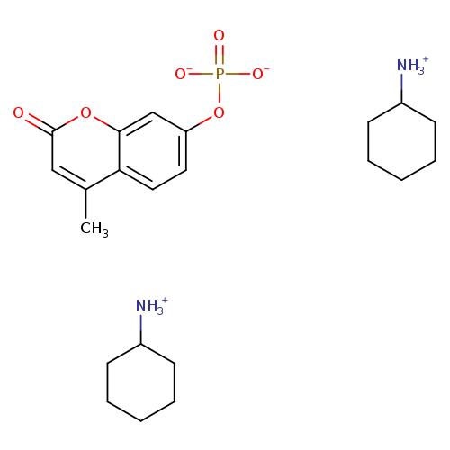 O=c1cc(C)c2c(o1)cc(cc2)OP(=O)([O-])[O-].[NH3+]C1CCCCC1.[NH3+]C1CCCCC1