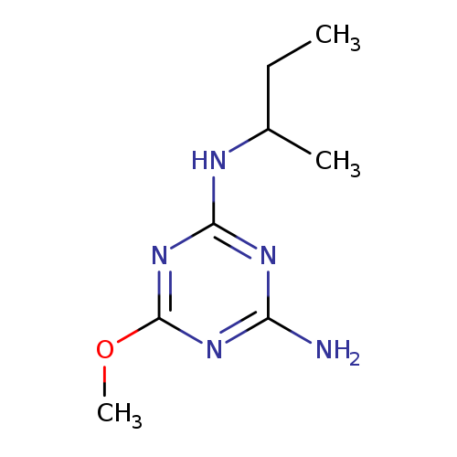 CCC(Nc1nc(N)nc(n1)OC)C