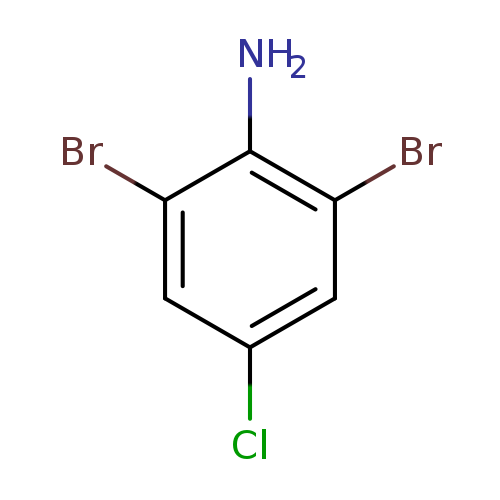 Clc1cc(Br)c(c(c1)Br)N