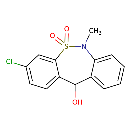 Clc1ccc2c(c1)S(=O)(=O)N(C)c1c(C2O)cccc1