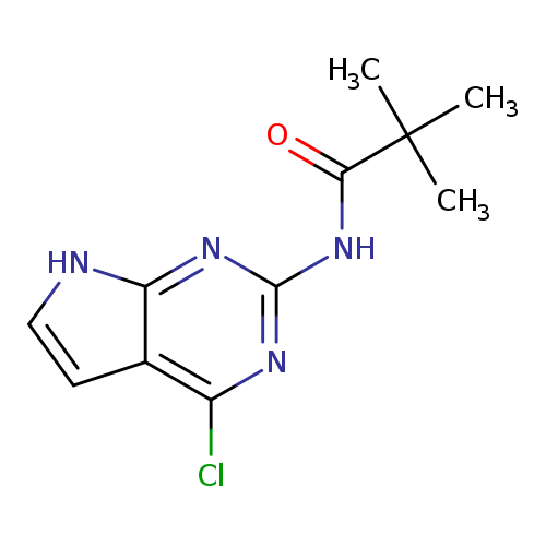 O=C(C(C)(C)C)Nc1nc(Cl)c2c(n1)[nH]cc2