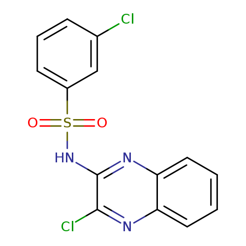 Clc1cccc(c1)S(=O)(=O)Nc1nc2ccccc2nc1Cl