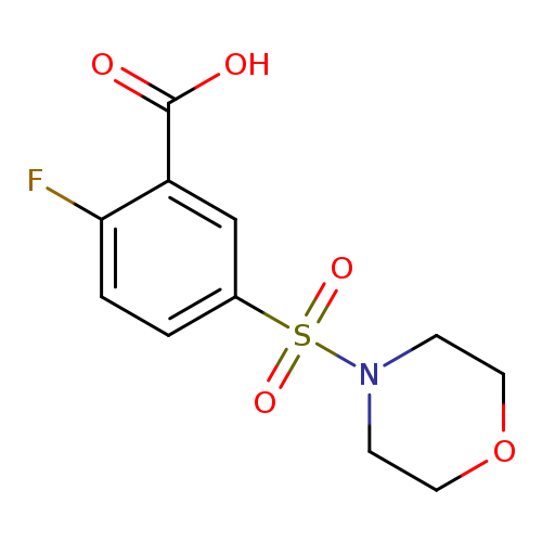 OC(=O)c1cc(ccc1F)S(=O)(=O)N1CCOCC1