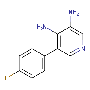 Fc1ccc(cc1)c1cncc(c1N)N